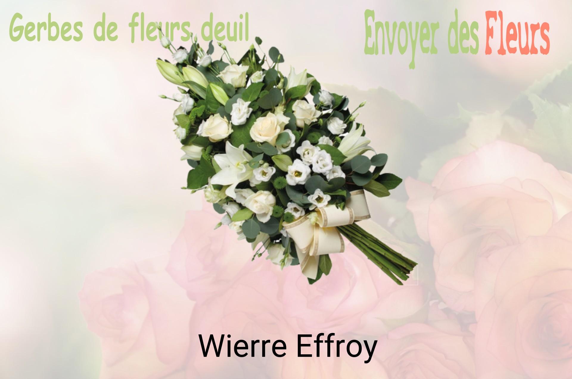 Gerbe de fleurs de deuil livrée à Wierre-Effroy